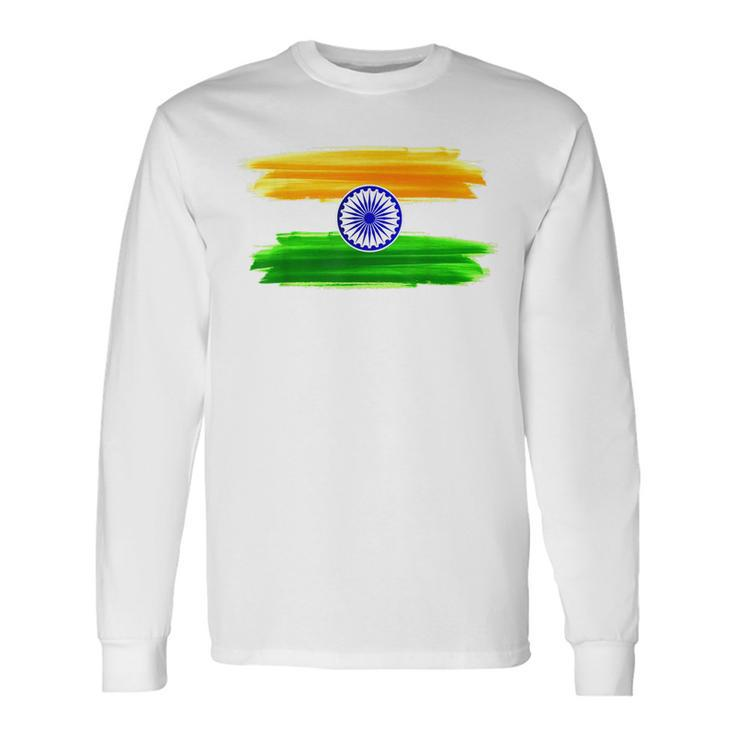 India Independence Day 15 August 1947 Indian Flag Patriotic Long Sleeve T-Shirt