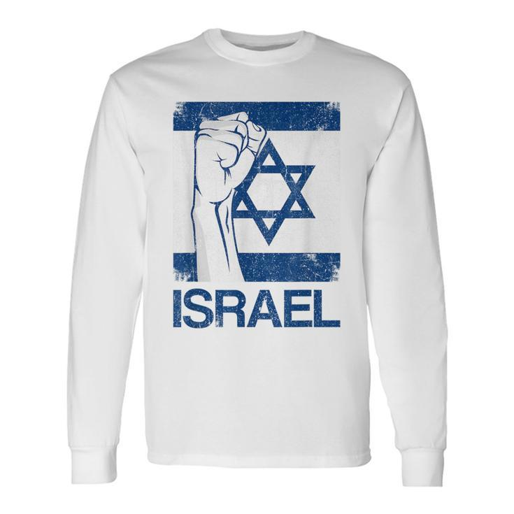 Israeli Flag Vintage Israel Long Sleeve T-Shirt