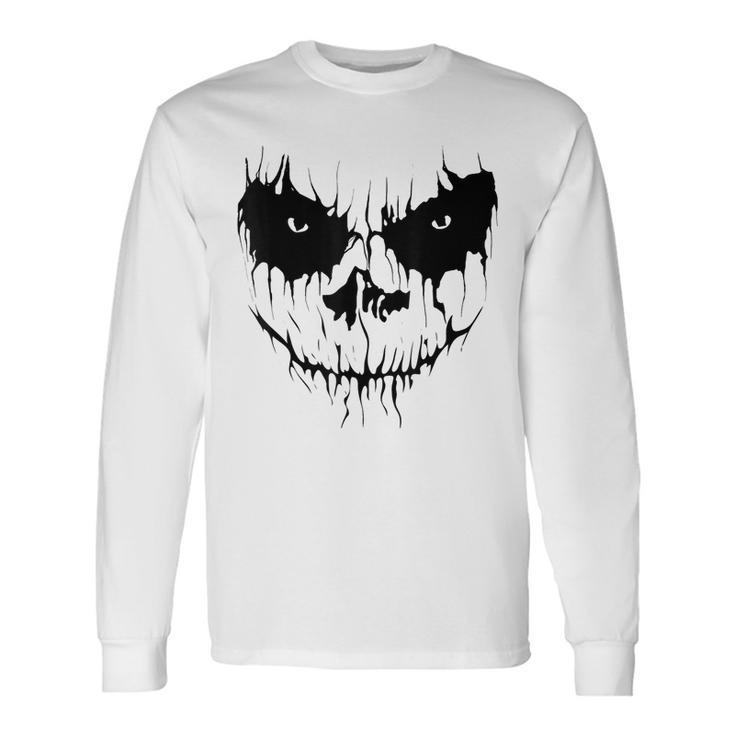 Jack O Latern Halloween Skull Horror Scary Skulls Halloween Skull Long Sleeve T-Shirt