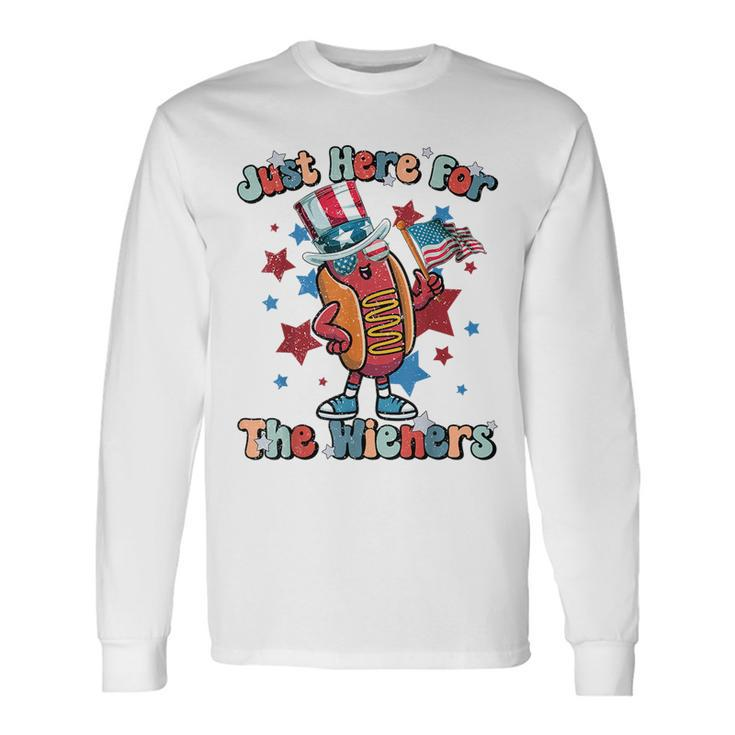 Im Just Here For The Wieners Hot Dog 4Th Of July Men Long Sleeve T-Shirt Gifts ideas