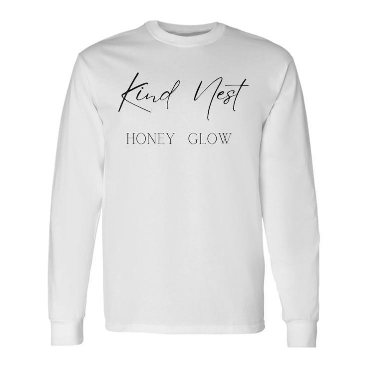 Kind Nest Honey Glow Cute Graphic Casual Summer Long Sleeve T-Shirt T-Shirt
