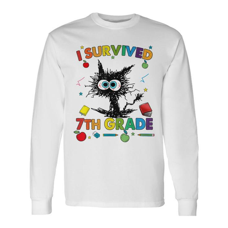 Last Day Of Seventh 7Th Grade I Survived 7Th Grade Long Sleeve T-Shirt Gifts ideas