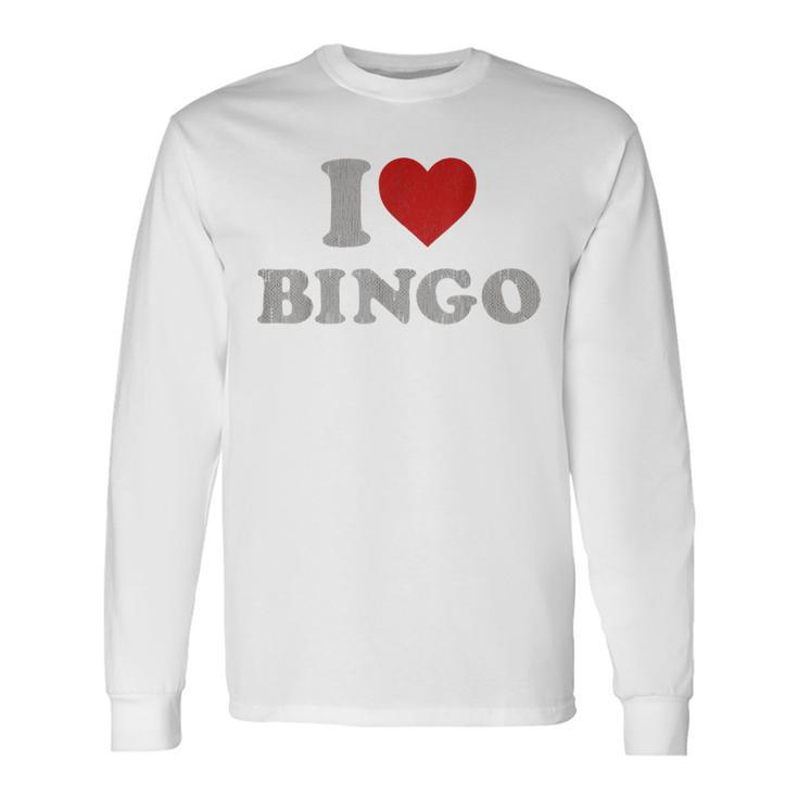 I Love Bingo Outfit I Heart Bingo Long Sleeve T-Shirt