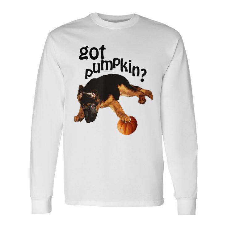 I Love Gsd Dogs 2-Sided ThanksgivingHalloween Long Sleeve T-Shirt