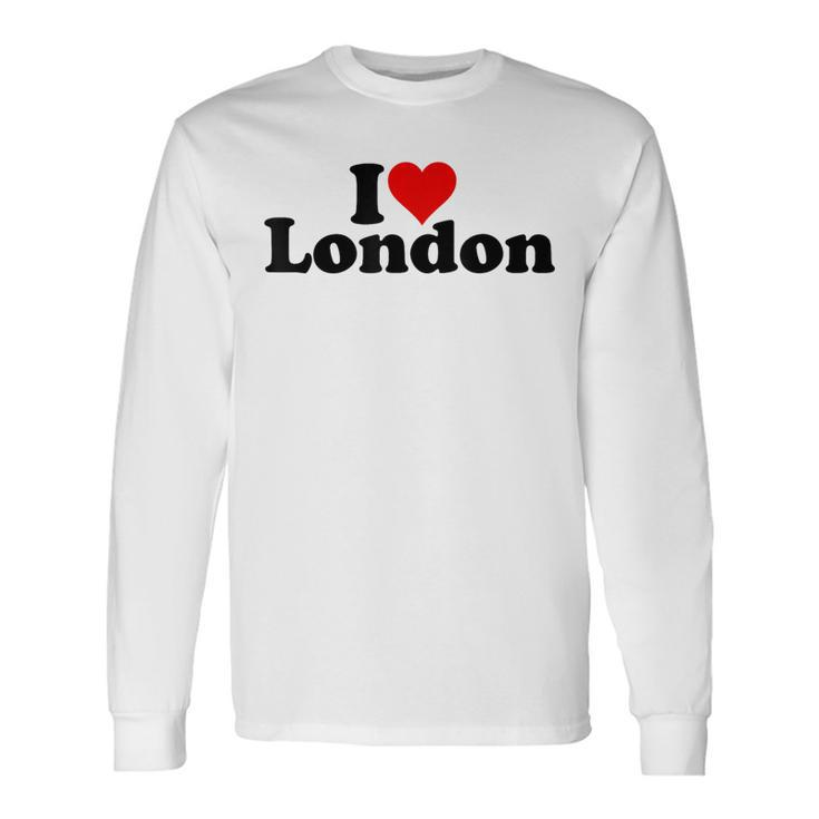 I Love Heart London England Long Sleeve T-Shirt