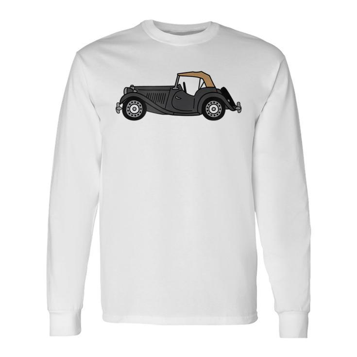 Mg Td Mgtd Black Dark Gray Car Classic Roadster Gray Long Sleeve T-Shirt T-Shirt