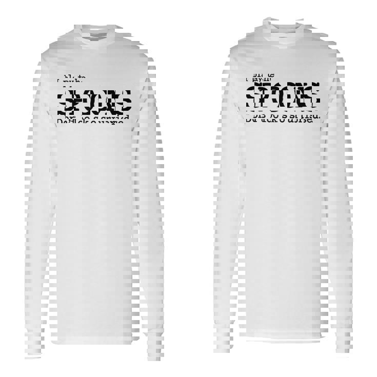 Musical Spoons Percussion I Play The Spoons Long Sleeve T-Shirt Gifts ideas