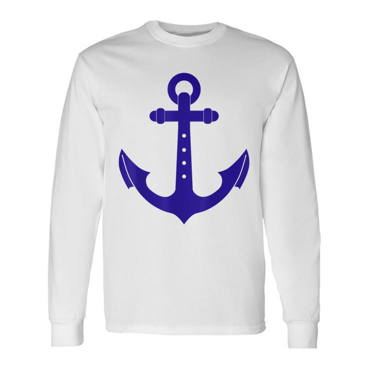 Nautical Anchor Cute For Sailors Boaters & Yachting Long Sleeve T-Shirt T-Shirt