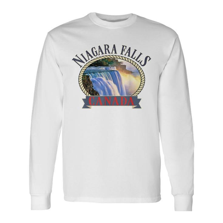 Niagara Falls Canada Usa Nature River Long Sleeve T-Shirt