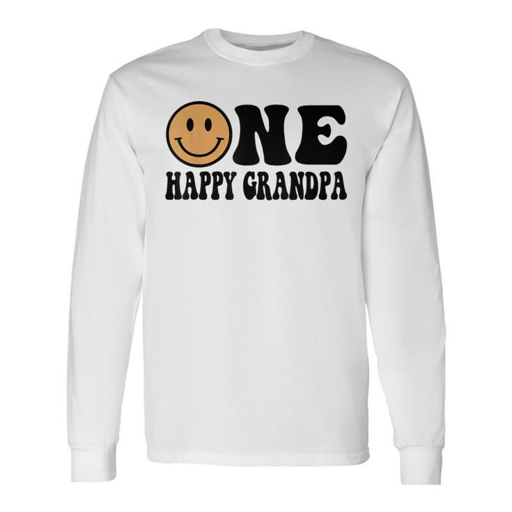 One Happy Dude 1St Birthday One Cool Grandpa Family Matching Long Sleeve T-Shirt Gifts ideas