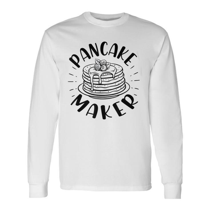 Pancake Maker Dad And Kid Pancake Dad Son Matching Long Sleeve T-Shirt T-Shirt
