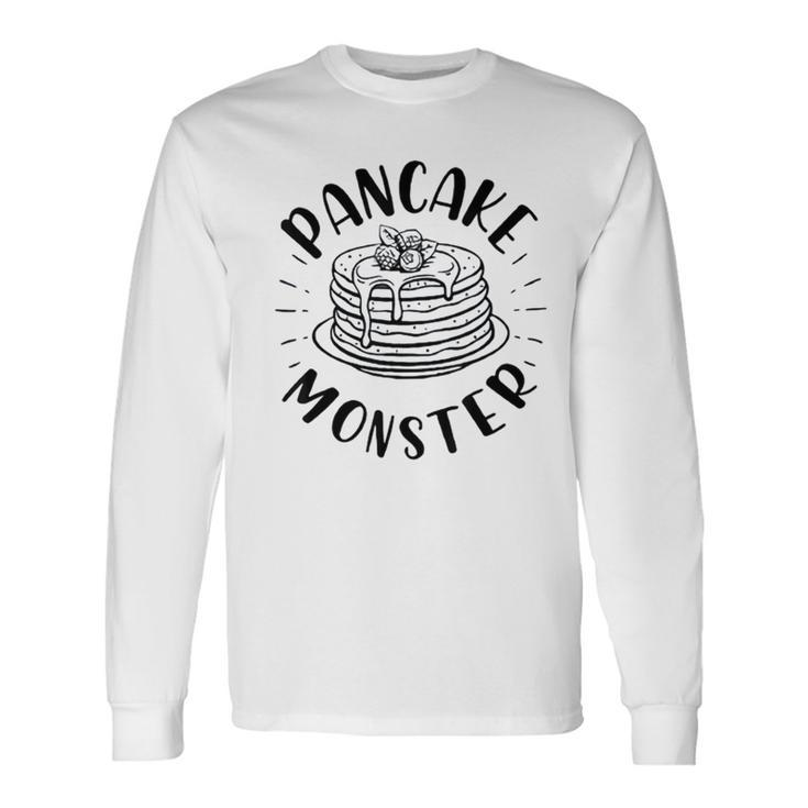 Pancake Monster Dad Son Matching Fathers Day Long Sleeve T-Shirt T-Shirt