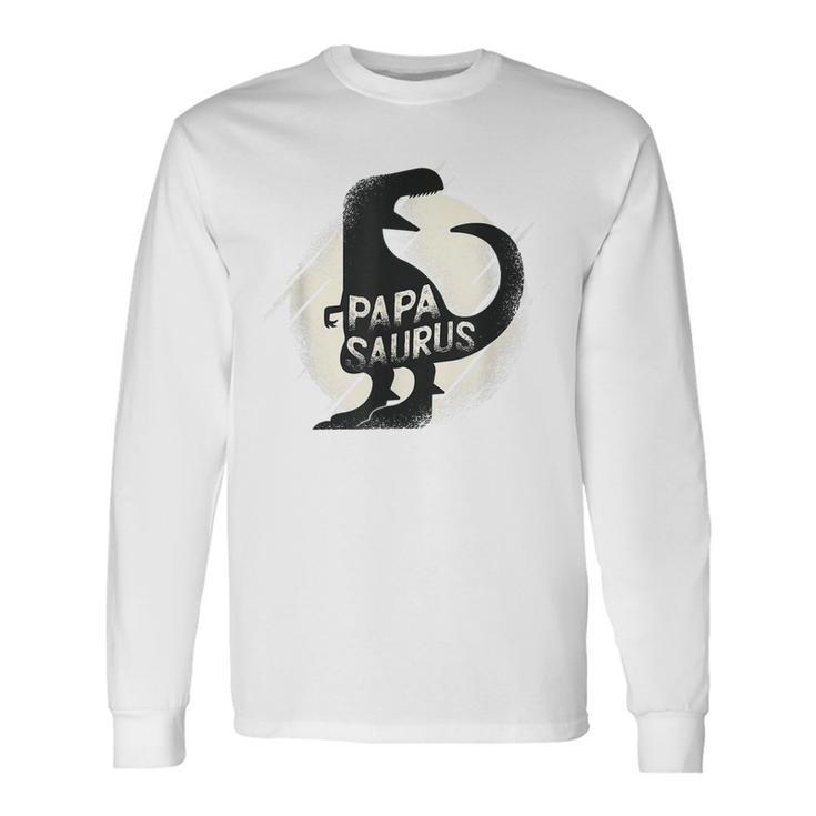 Papasaurus Papa Dinosaur Fathers Day For Daddy Long Sleeve T-Shirt T-Shirt