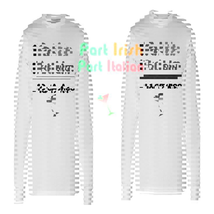 Part Irish Part Italian Ancestry Math Meme Heritage Long Sleeve T-Shirt T-Shirt Gifts ideas