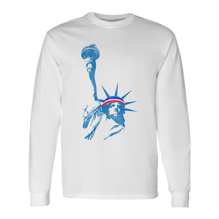 Patriotic Statue Of Liberty 4Th Of July Usa Graphic Long Sleeve T-Shirt T-Shirt