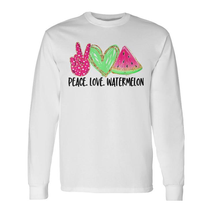 Peace Love Watermelon Beach Summer Vacation Vacation Long Sleeve T-Shirt T-Shirt