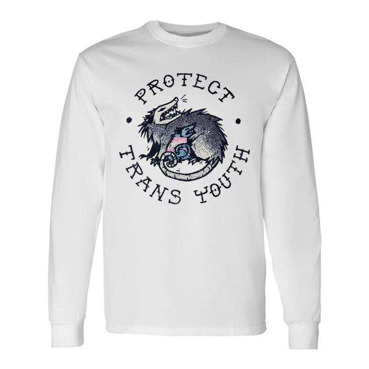 Protect Trans Youth Possum Support Trangender Lgbt Pride Long Sleeve T-Shirt