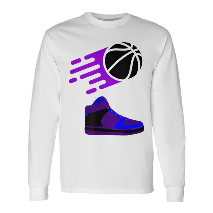 Purple Basketball Sneaker Long Sleeve T-Shirt T-Shirt Gifts ideas