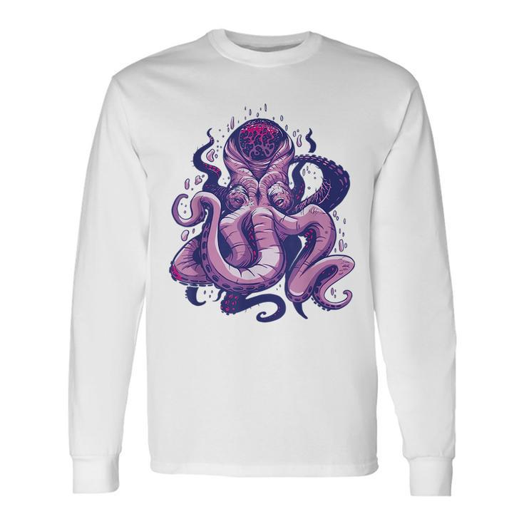 Purple Kraken Sea Ocean Monster Cool Scary Creature Long Sleeve T-Shirt T-Shirt