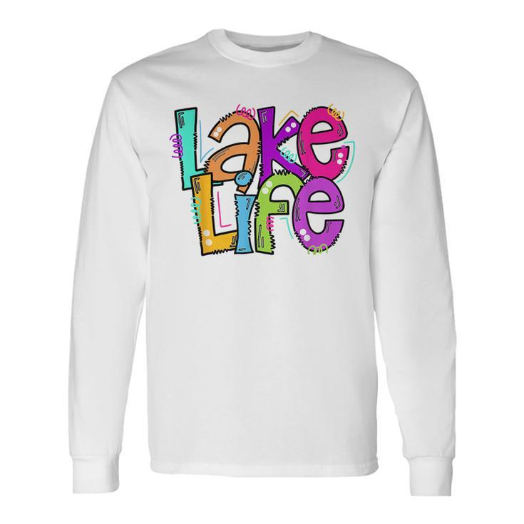 Retro Lake Life Apparel Lake Lover Travel Adventure Long Sleeve T-Shirt T-Shirt