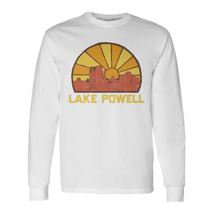 Retro Lake Powell Sun Vintage Graphic Long Sleeve T-Shirt