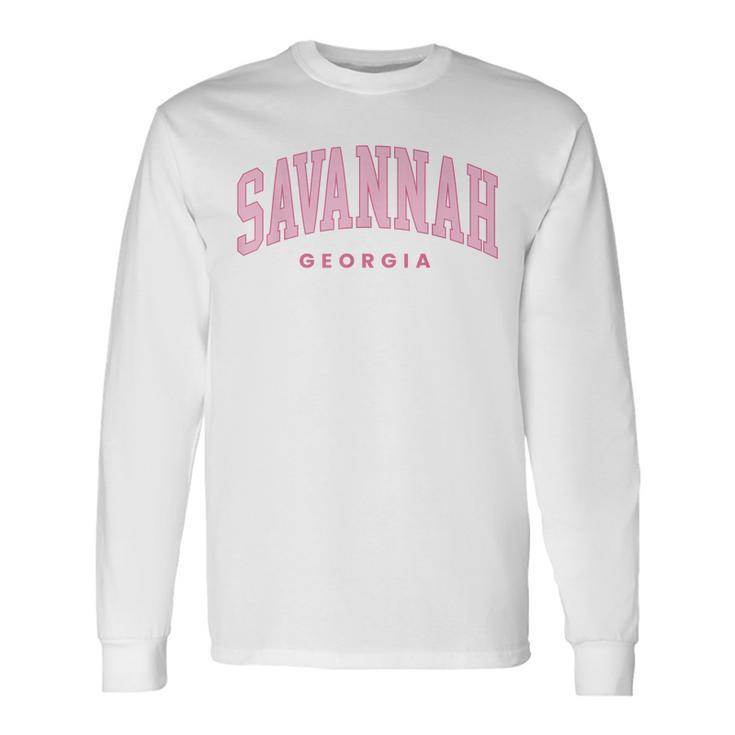 Retro Savannah Georgia Vintage Preppy Throwback Girls Kid Long Sleeve T-Shirt