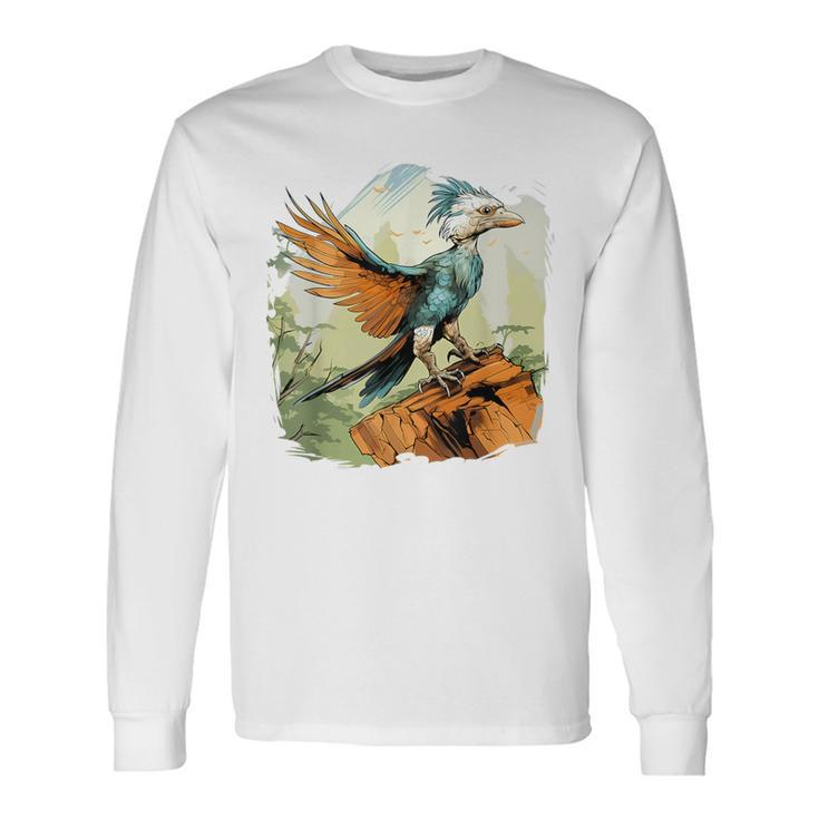 Retro Style Archaeopteryx Long Sleeve T-Shirt