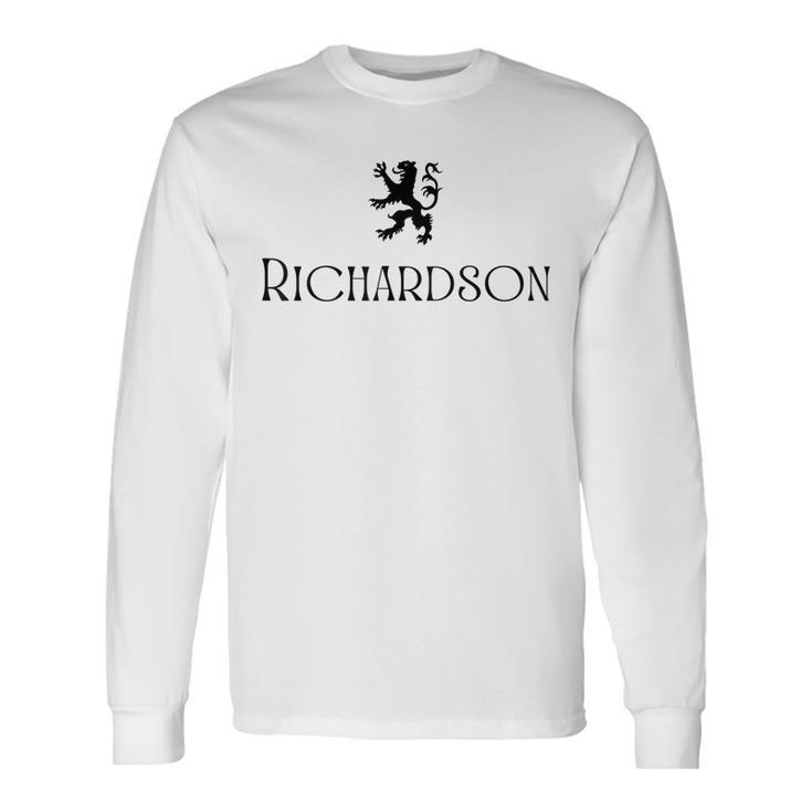 Richardson Clan Scottish Name Scotland Heraldry Long Sleeve T-Shirt T-Shirt Gifts ideas