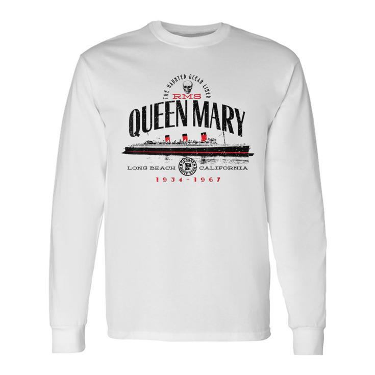 Rms Queen Mary The North Atlantic Ocean From 1936 To 1967 Long Sleeve