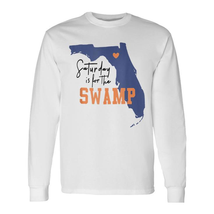 Saturday Is For The Swamp Uf Football Swamp University Long Sleeve T-Shirt - Thegiftio