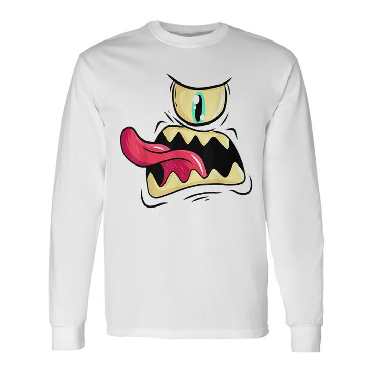 Scary Monster Costume Carneval Long Sleeve T-Shirt T-Shirt