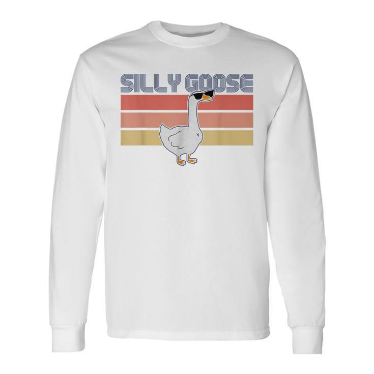 Silly Goose On The Loose Silly Goose University Retro Long Sleeve T-Shirt T-Shirt