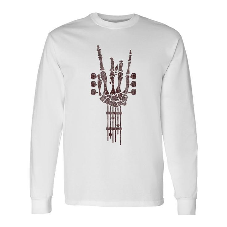 Skeleton Guitar Music Lover Rock And Roll Halloween Long Sleeve T-Shirt Gifts ideas