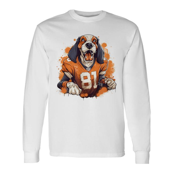 Smokey Coonhound Dog Tennessee Orange Long Sleeve T-Shirt