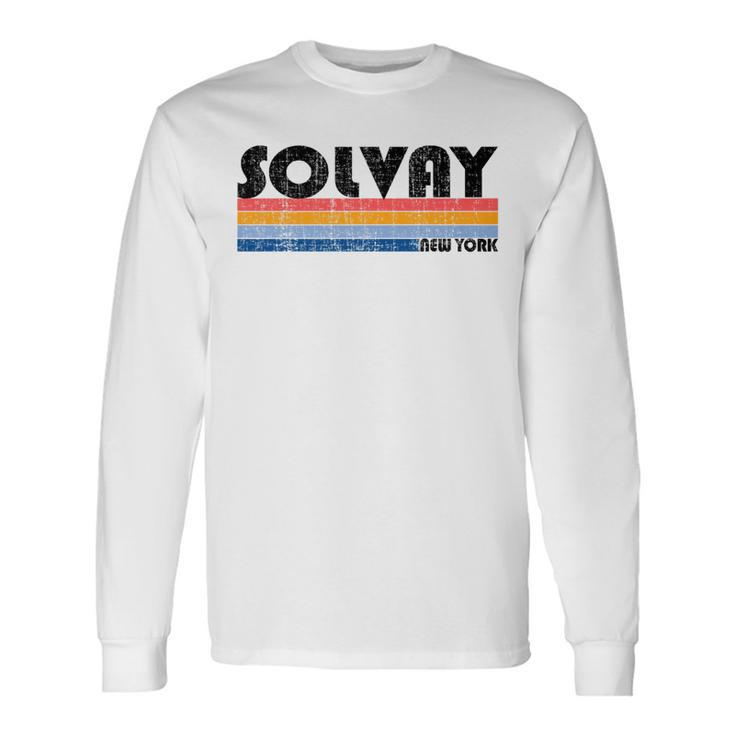 Solvay Ny Hometown Pride Retro 70S 80S Style Long Sleeve T-Shirt