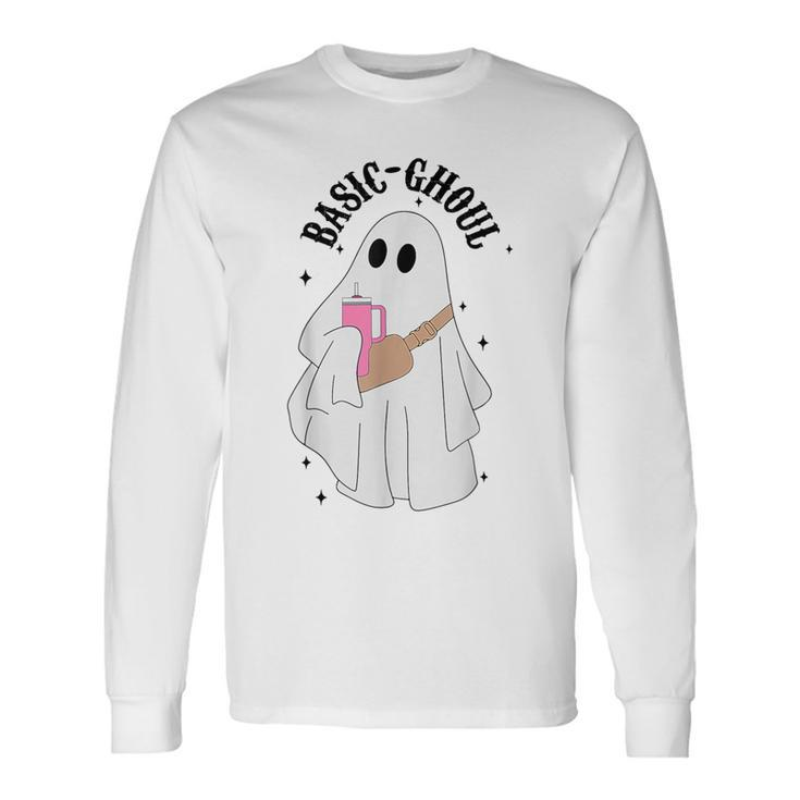 Spooky Season Cute Ghost Halloween Costume Basic Ghoul Long Sleeve T-Shirt