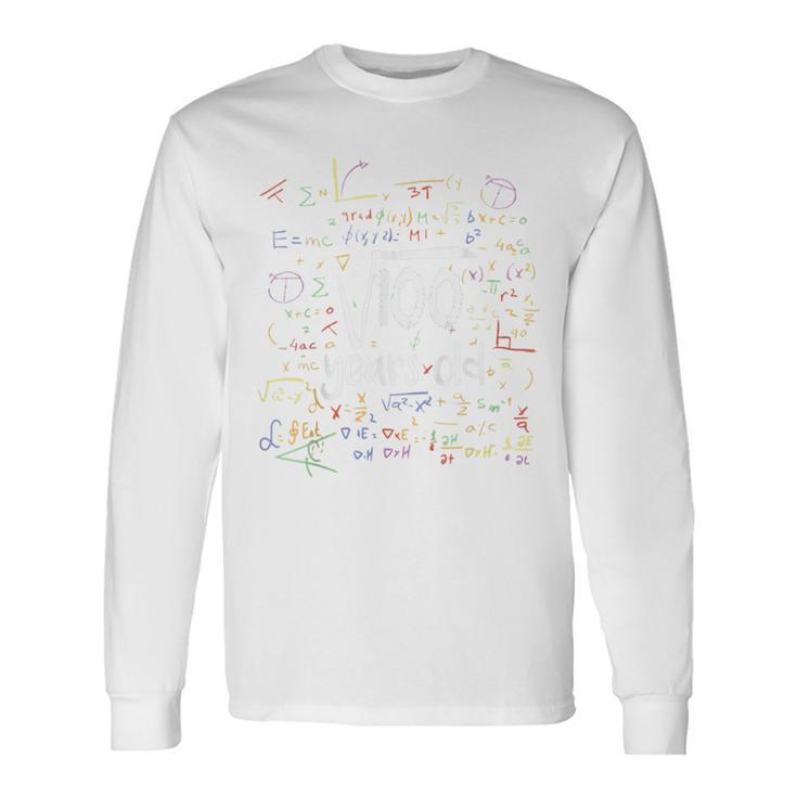 Square Root Of 100 10Th Birthday 10 Year Old Math Long Sleeve T-Shirt T-Shirt