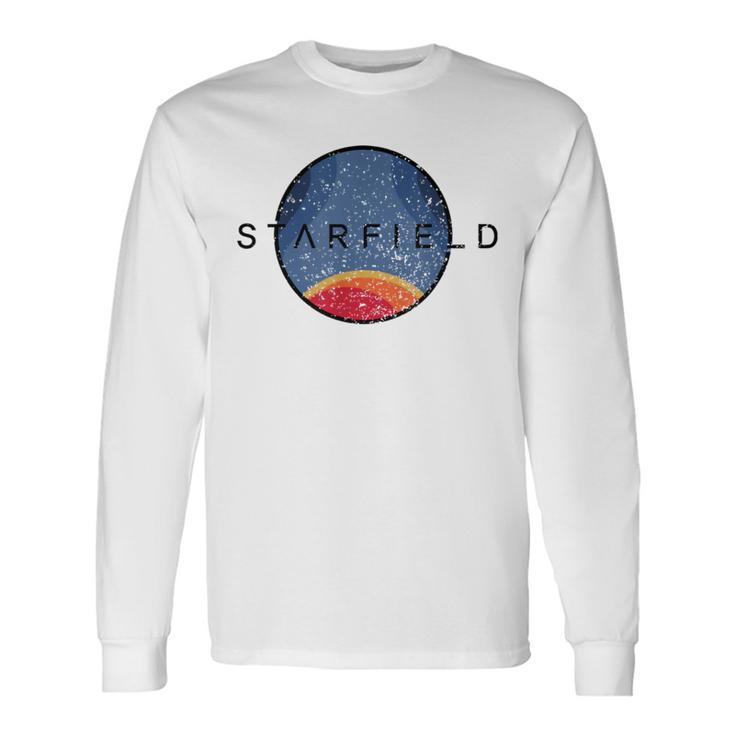 Starfield Star Field Space Galaxy Universe Vintage Retro Long Sleeve T-Shirt