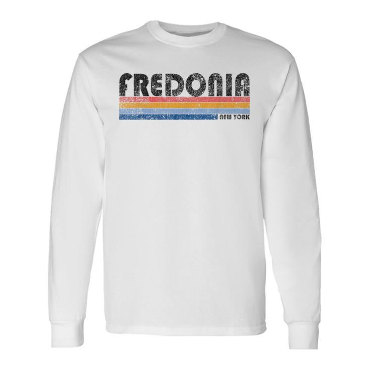 Vintage 1980S Style Fredonia New York Long Sleeve T-Shirt Gifts ideas