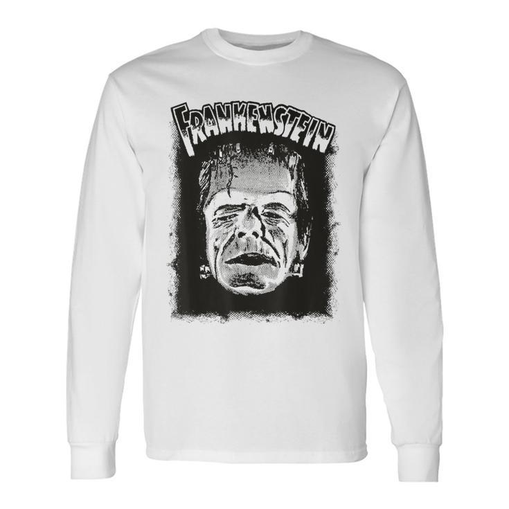Vintage Horror Movie Monster Halloween Frankenstein Monster Halloween Long Sleeve T-Shirt