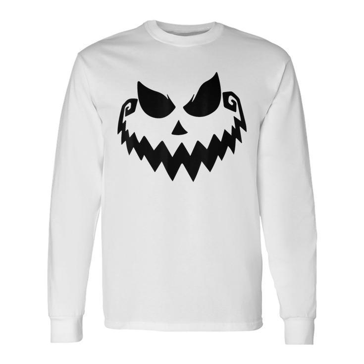 Vintage Jack O Lantern Pumpkin Face Halloween Costume Long Sleeve T-Shirt