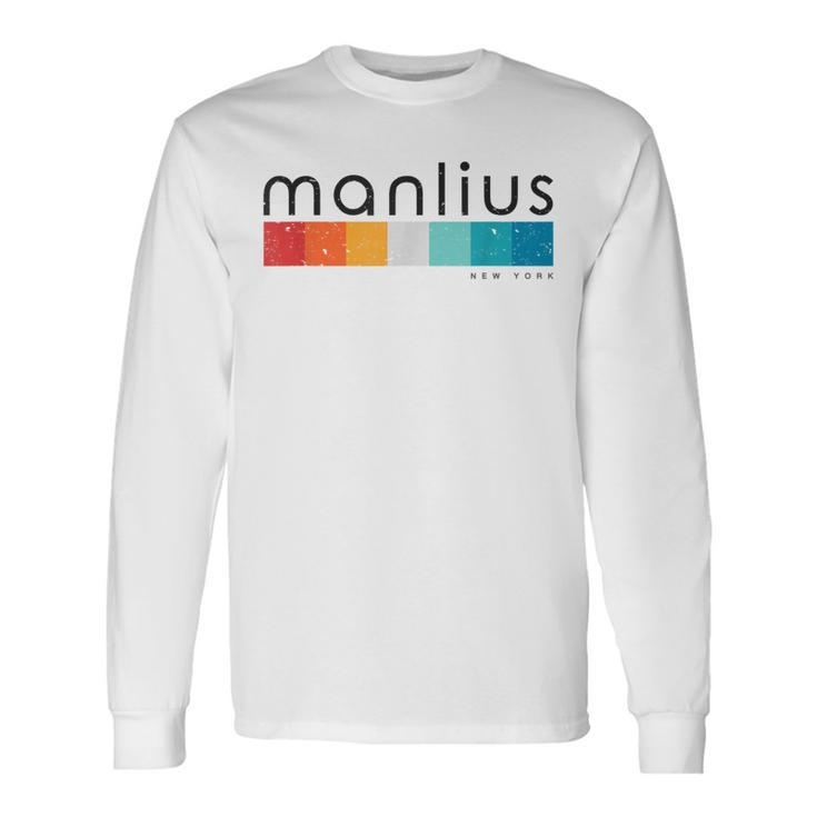 Vintage Manlius New York Retro Long Sleeve T-Shirt