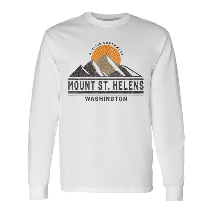 Vintage Mount St Helens Washington Mountain Souvenir Long Sleeve T-Shirt