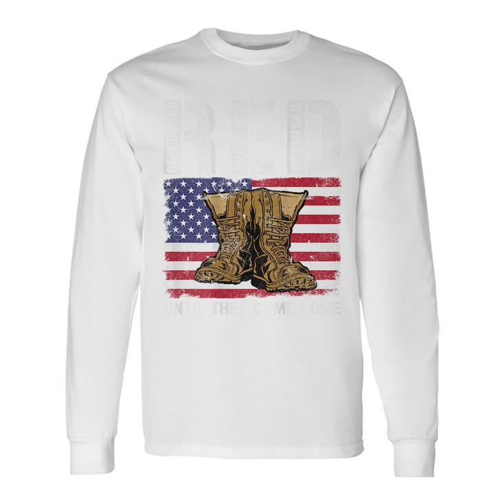 Vintage Red Friday Red Until The Come Home Usa American Flag Long Sleeve T-Shirt
