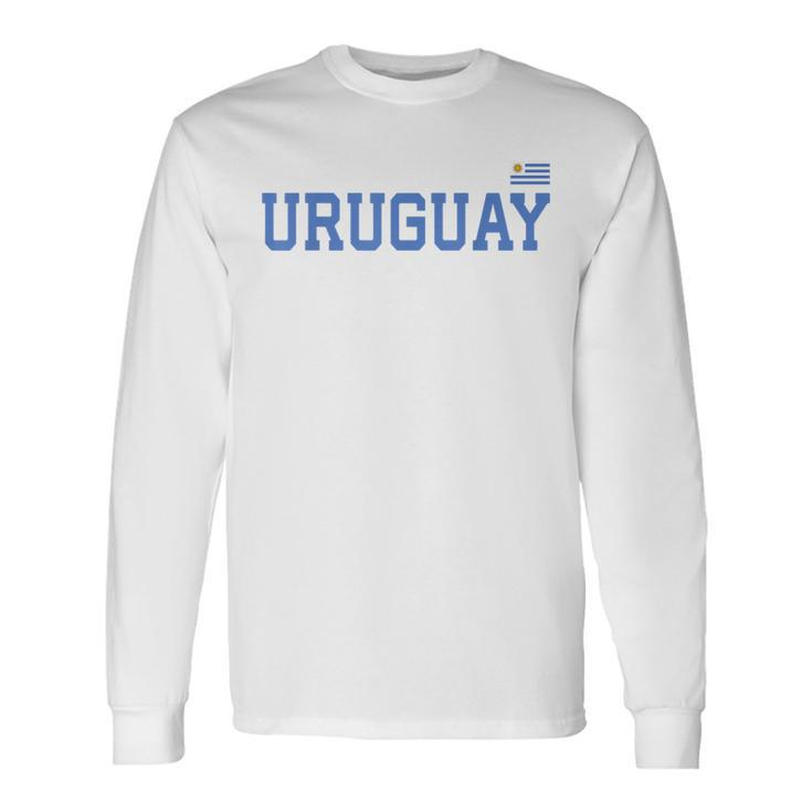 Vintage Uruguayuan Flag Uruguay Pride Roots Heritage Long Sleeve T-Shirt