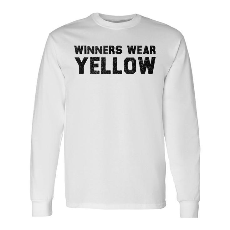Winners Wear Yellow Spirit Wear Team Game Color War Long Sleeve T-Shirt