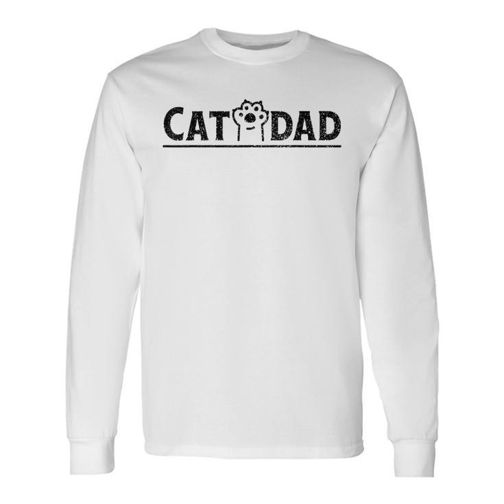 Worlds Best Cat Dad Ever Vintage Cat Dad Father Day Long Sleeve T-Shirt T-Shirt Gifts ideas