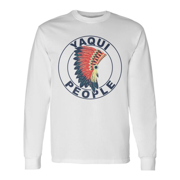 Yaqui Pride Headdress Proud Native American Yaqui Tribe Long Sleeve T-Shirt T-Shirt