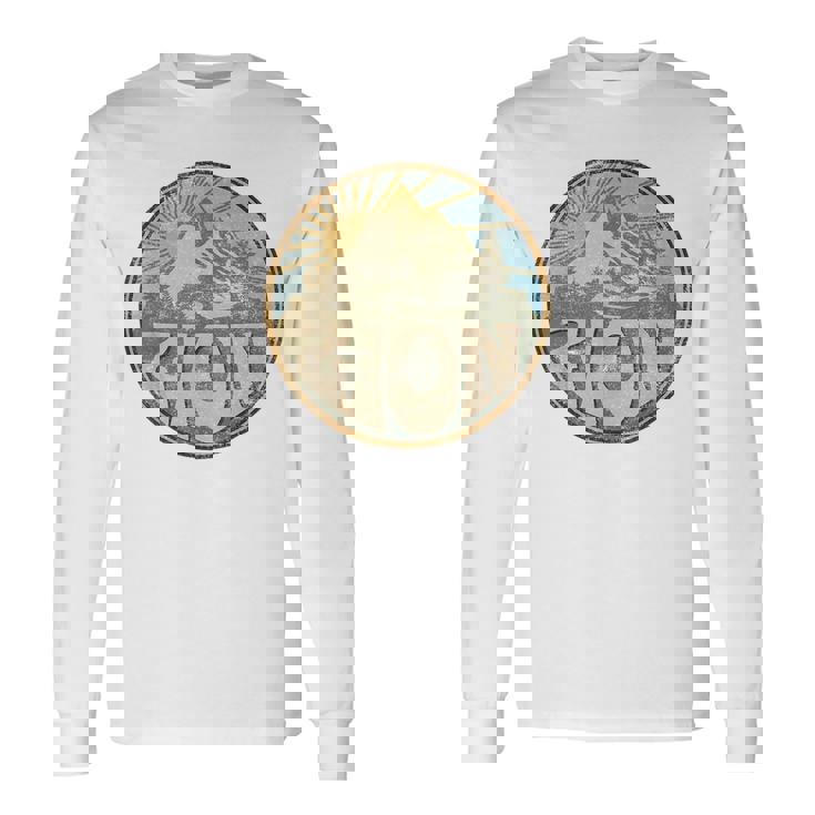 Zion National Park Utah Nature Mountains Hiking Outdoors Long Sleeve T-Shirt