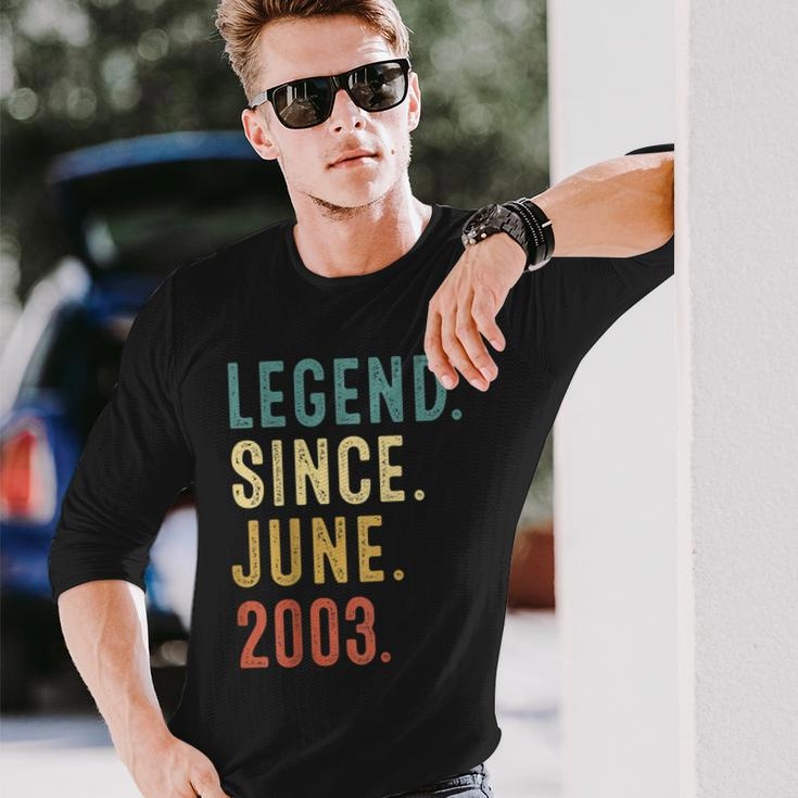 19 Years Old Legend Since June 2003 19Th Birthday Long Sleeve T-Shirt T-Shirt Gifts for Him